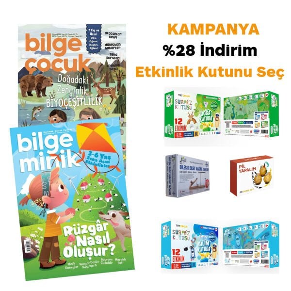 Bilge Çocuk ve Bilge Minik Abonelik Kampanyası Doğa Kutuda Etkinlik Kutusu